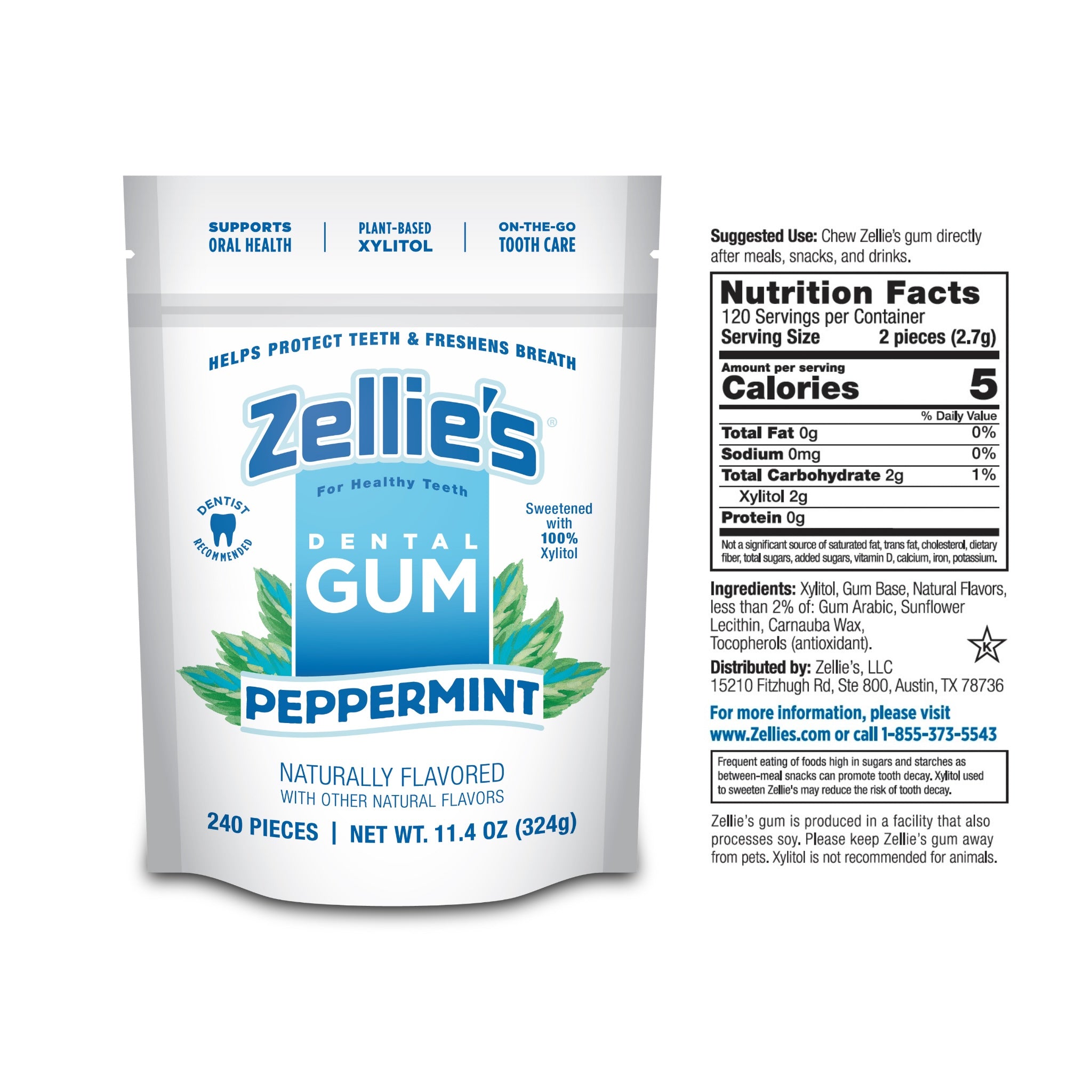 PEPPERMINT Xylitol Dental Gum
