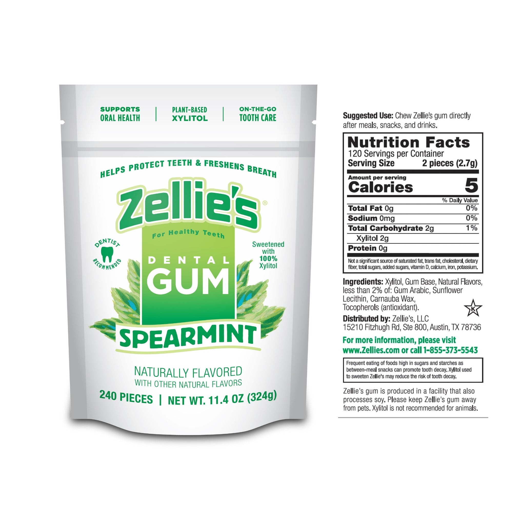 SPEARMINT Xylitol Dental Gum